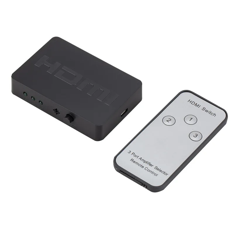 HD 1080P 3 in 1 out  switcher with remote control splitter