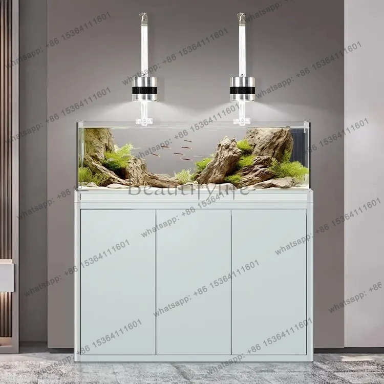 

South American stream tank simple high definition glass fish tank bottom filter fish landscaping tank