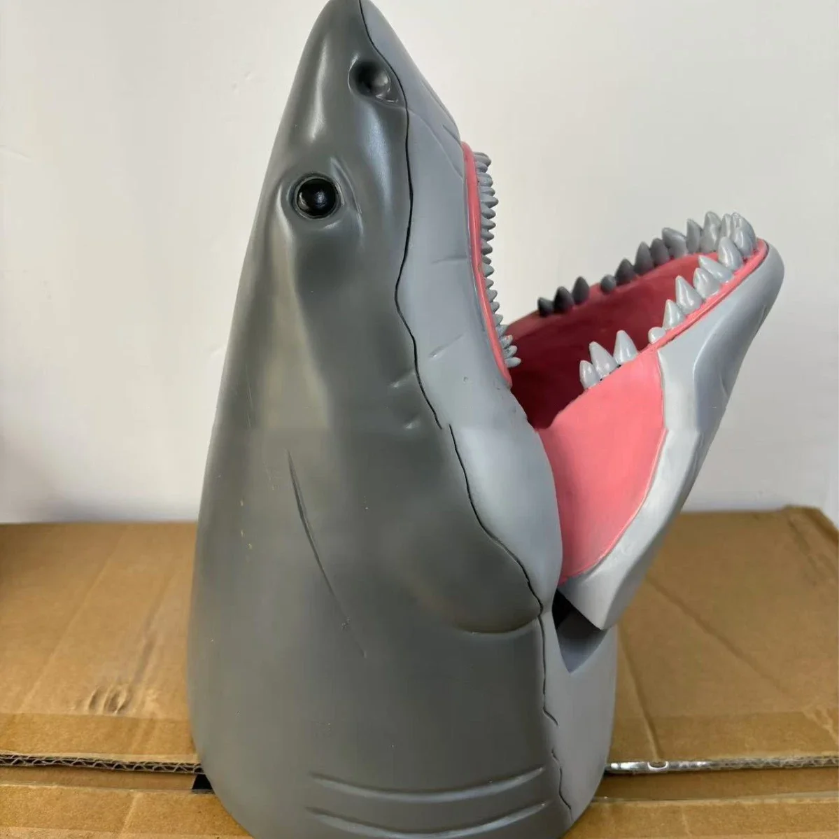 Aqumotic Shark Box Tabletop Decoration Odds and Ends Organize Jars Bucket Storage Jar 1pc Popcorn Buckets 30cm