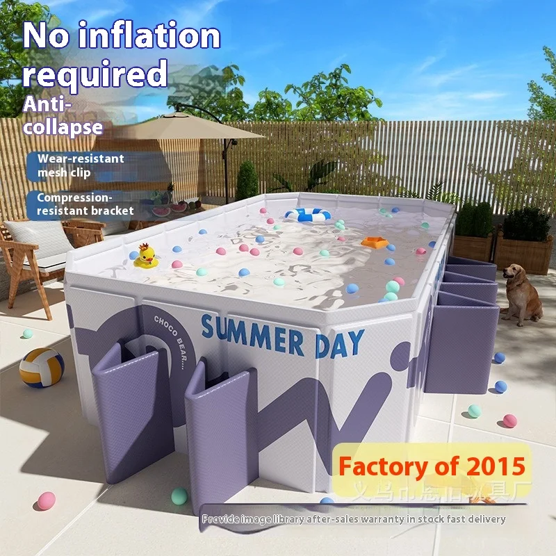 Piscina no inflable para niños Plegable Durable Ecológica Familia al aire libre Grande al aire libre