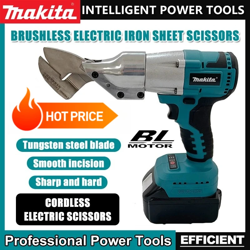 

Makita Brushless Electric Scissors Rechargeable Cordless Iron Sheet Scissors Cutting Tools Metal Sheet Shear Fit 18V/20V Battery