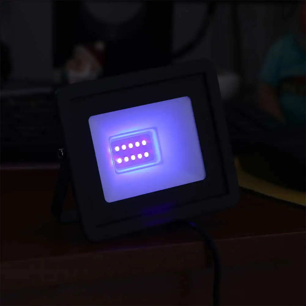 Anti Bacterial 5V USB UV LED Floodlight High Power 395nm UVA Floodlight 10W Handheld UV Fluorescent Light Party Decoration