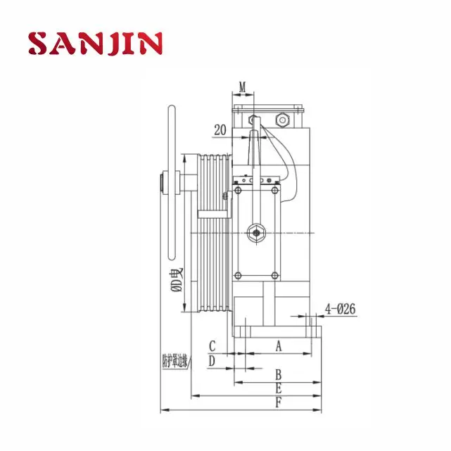 Elevator Gearless Permanent Magnet Synchronous Traction Machine Elevator Motor PM Machine WYT-T