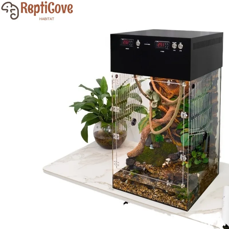 

Акриловый контейнер для кормления рептилий с интеллектуальной системой поддержания постоянной температуры, подходит для хамелеонов и гекконов, с красочным декором в виде короны.