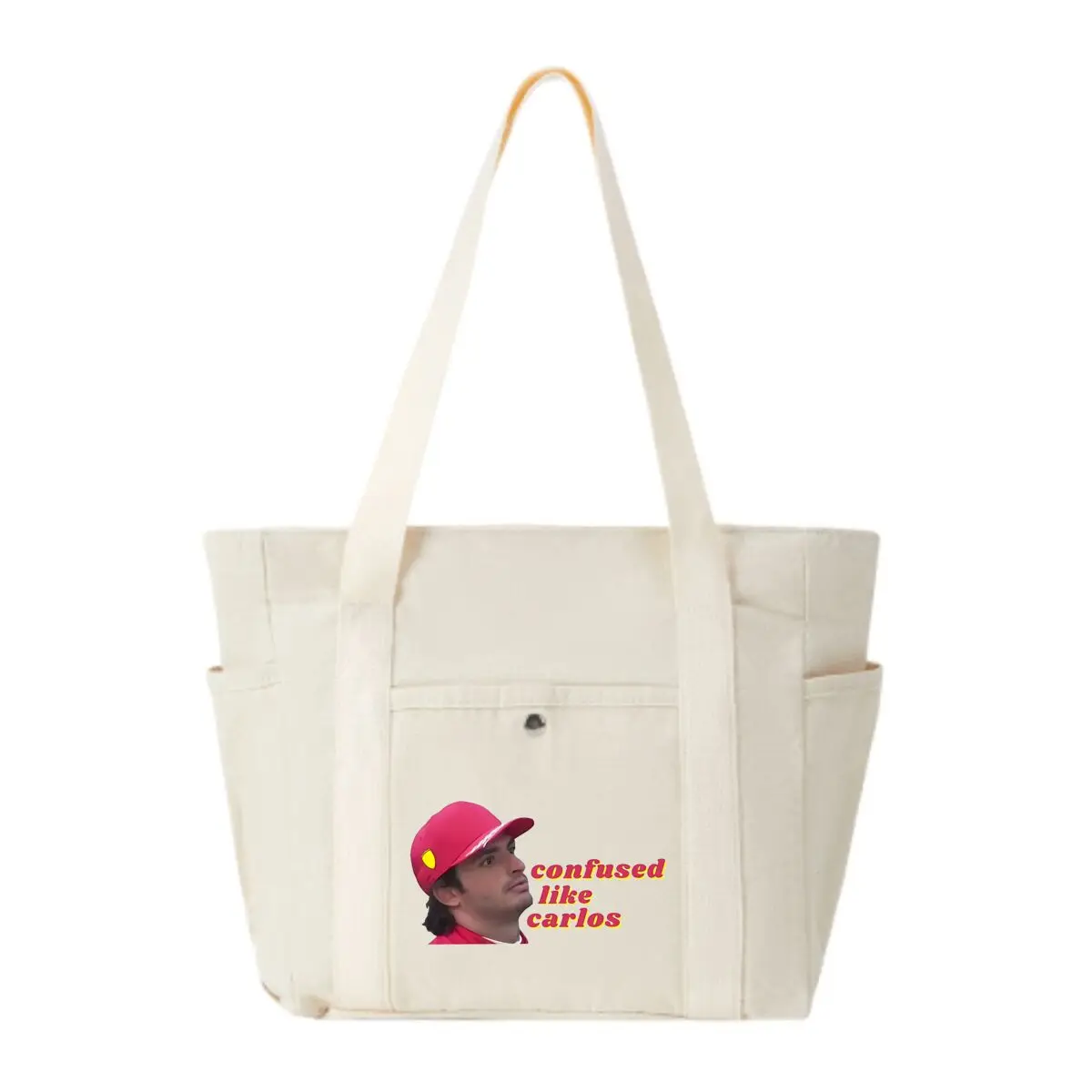 

Confused like Carlos - Carlos Sainz Fashionable Multi-Pocket Shoulder Bag Spacious Shopping Tote