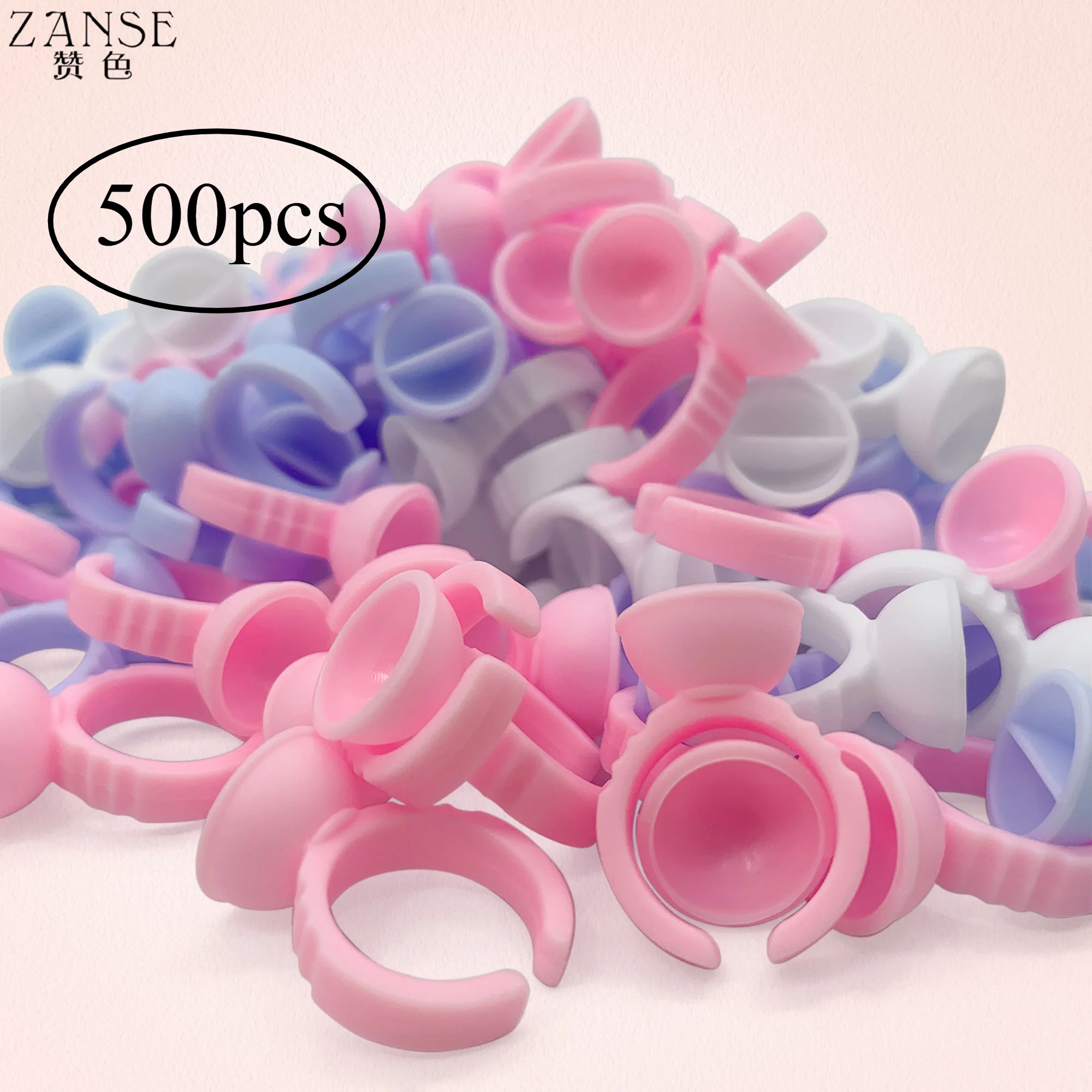 500 adet kirpik uzatma tutkal halkaları gecikme bardak toptan kirpik uzatma yapıştırıcı tutucu dövme Pigment tutkal konteyner makyaj araçları