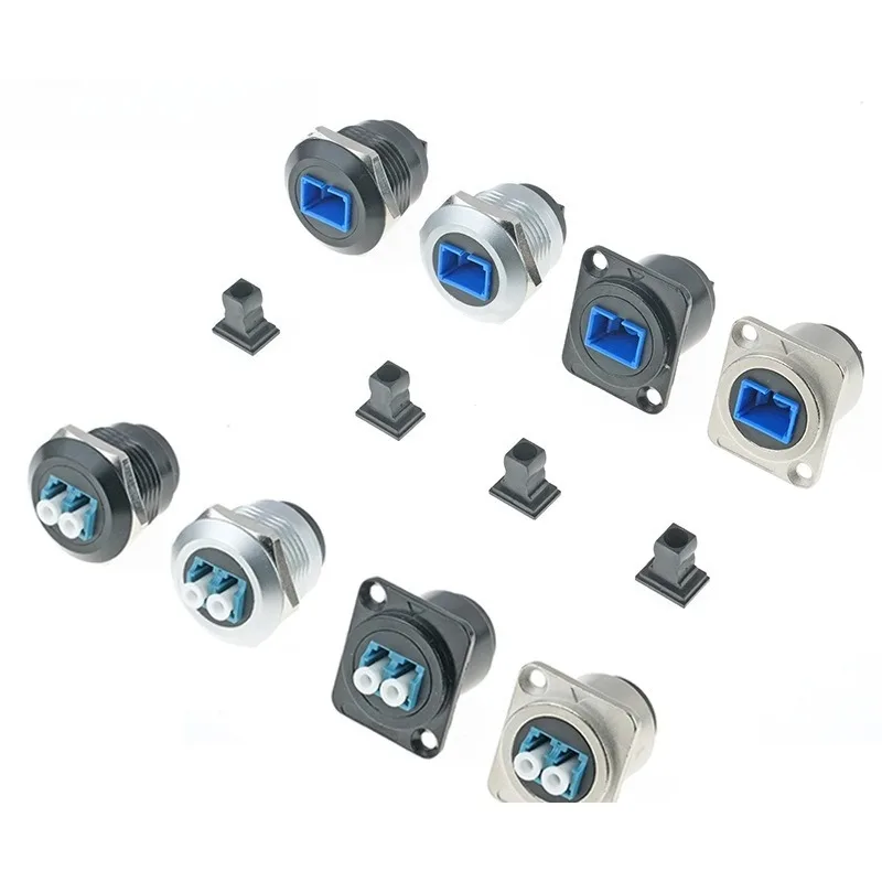 Fiber Optic Adapter, Panel Mount Fiber Coupler for Network Cabling