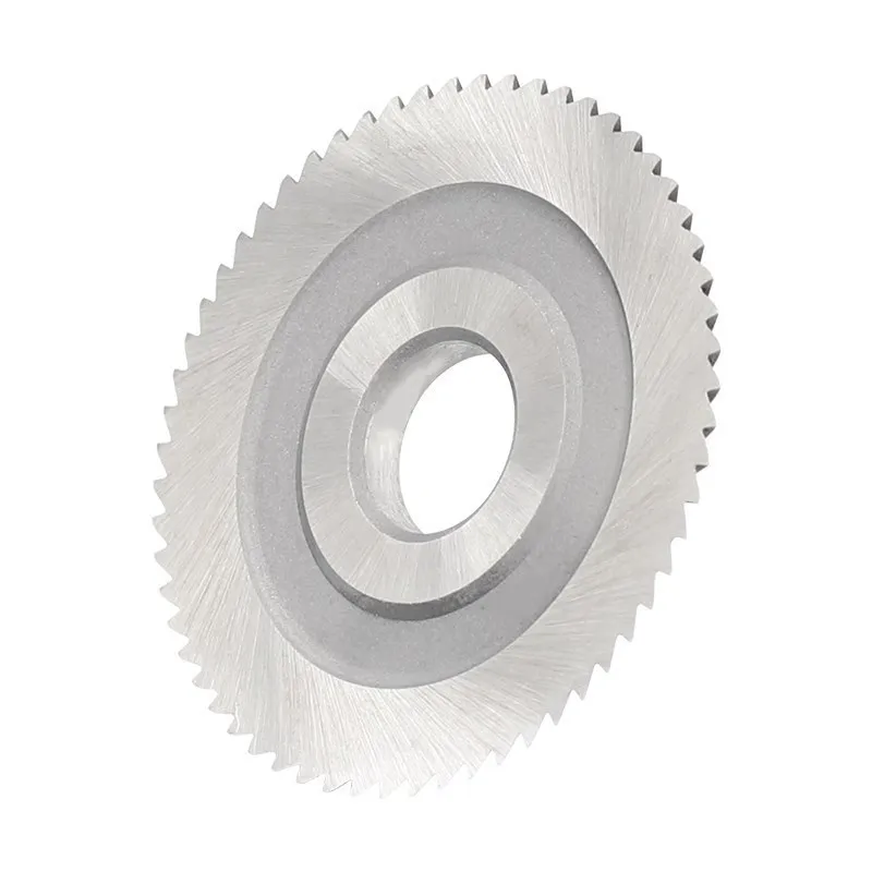 XCAN – découpeuse de disque pour Machine à clés, 60x16x6mm, lame de scie simple face 60T, lame revêtue d'argent/titane pour copieur de clé Horizontal