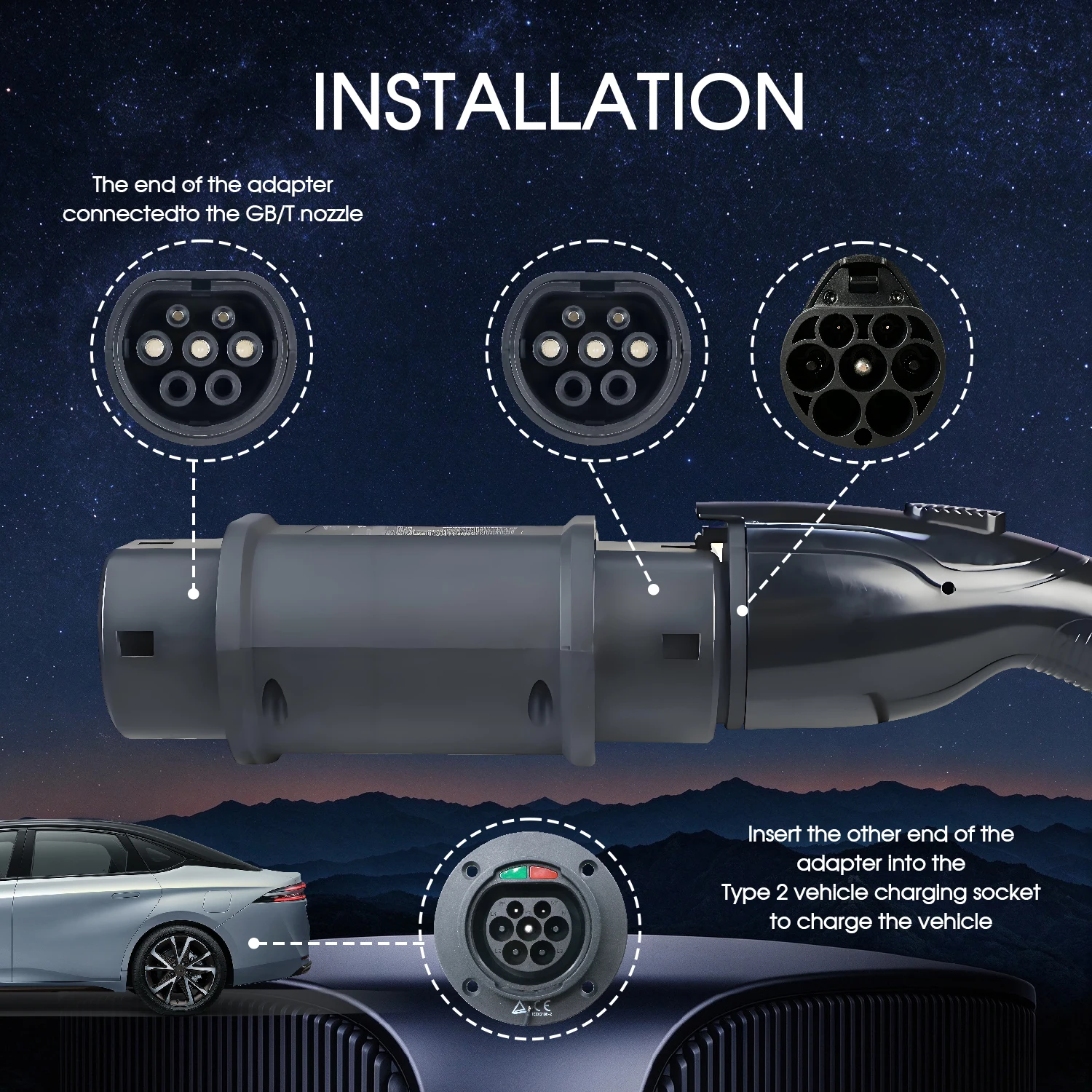 Adaptador Conversor de Carrega - Ev Charger Type 2 22Kw 32A 3 Phase avaliação e preço
