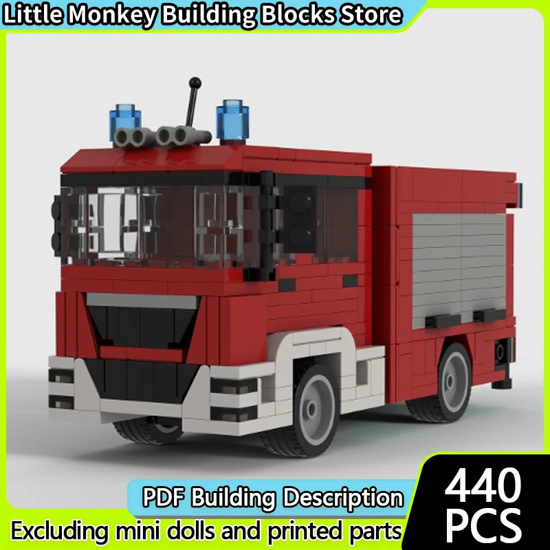 

Модель городской спасательной техники MOC, строительные кирпичи, аварийно-спасательные транспортные средства, модульная технология, детские праздничные подарки, сборная игрушка