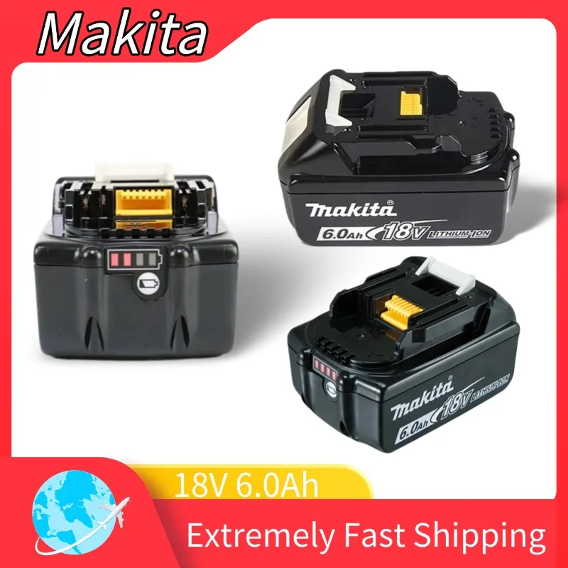 

batterie makita 18v, Original Makita 18V 6Ah Li-Ion Battery, High Capacity Rechargeable Battery for Makita Drills