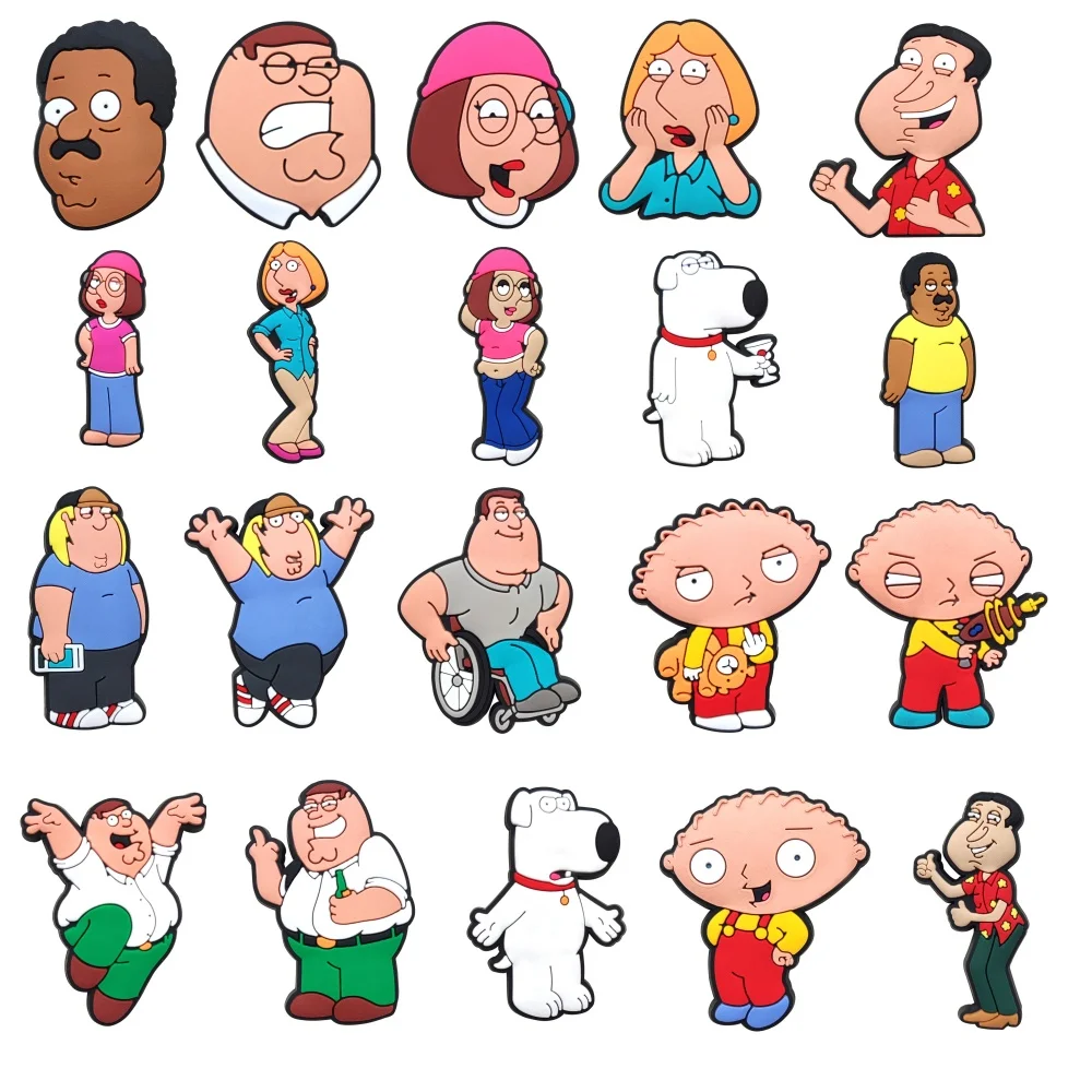

7-50Pcs Cartoon Character PVC Shoe Charms Dog Funny Boys Miniso Buckle Ornaments Fit Adult Party Present