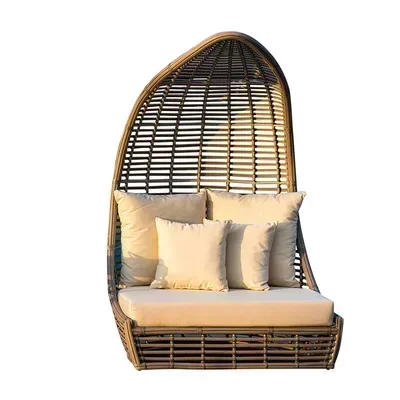 celebrity outdoor leisure rattan woven bird cage sofa chair swimming pool garden villa resort outdoor bird