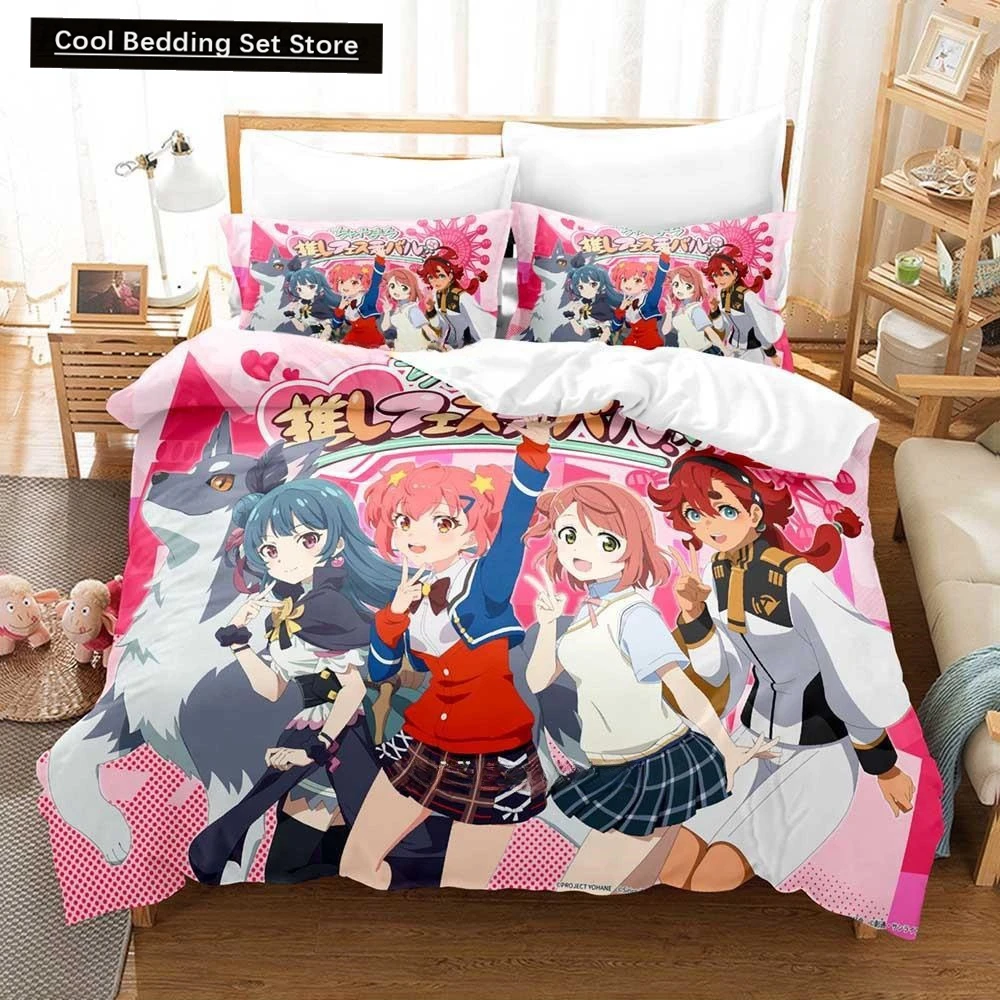 

3D Print Anime Kawaii Girl World Dai Star Bedding Set Single Twin Full Queen King Size Bed Set Adult Kid Bedroom Duvetcover Sets