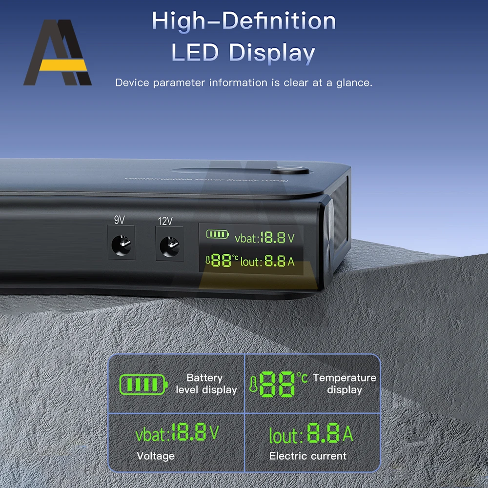 

No Battery AC85-265V DC1036L Router 5V9V12V Optical Cat Monitor Backup Uninterruptible DC Power Supply Charger Cell Phone UPS