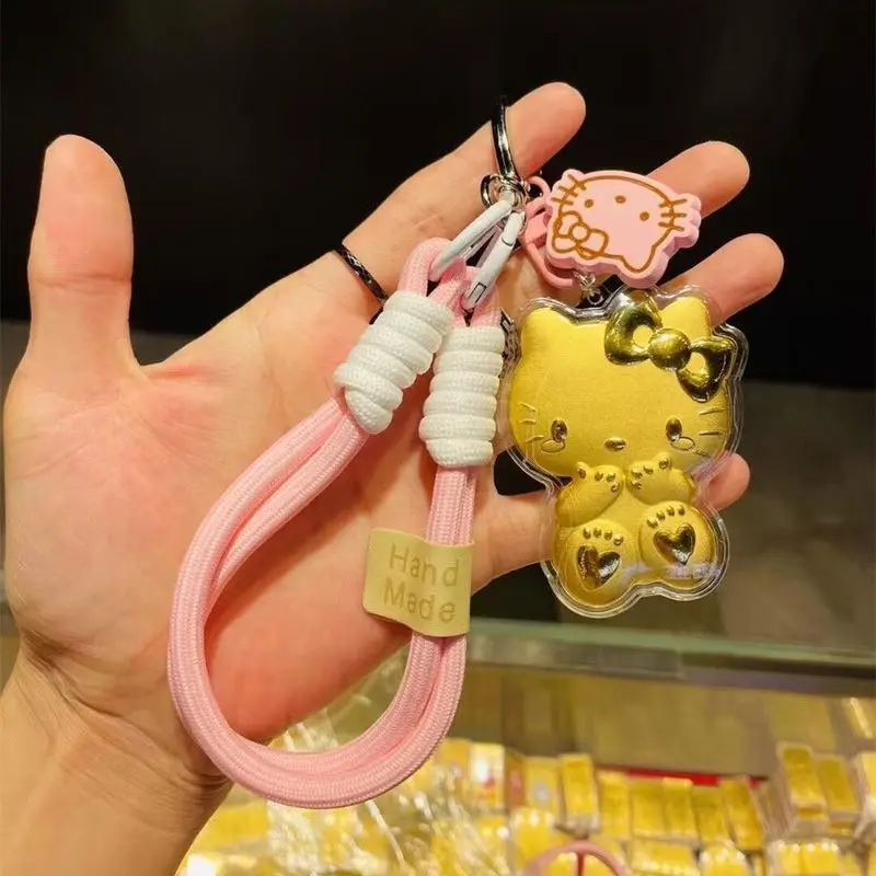 

Golden Cat Keychain Cute Cat Bag Hanging Cat Pendant Gift Companion Handmade Keychain