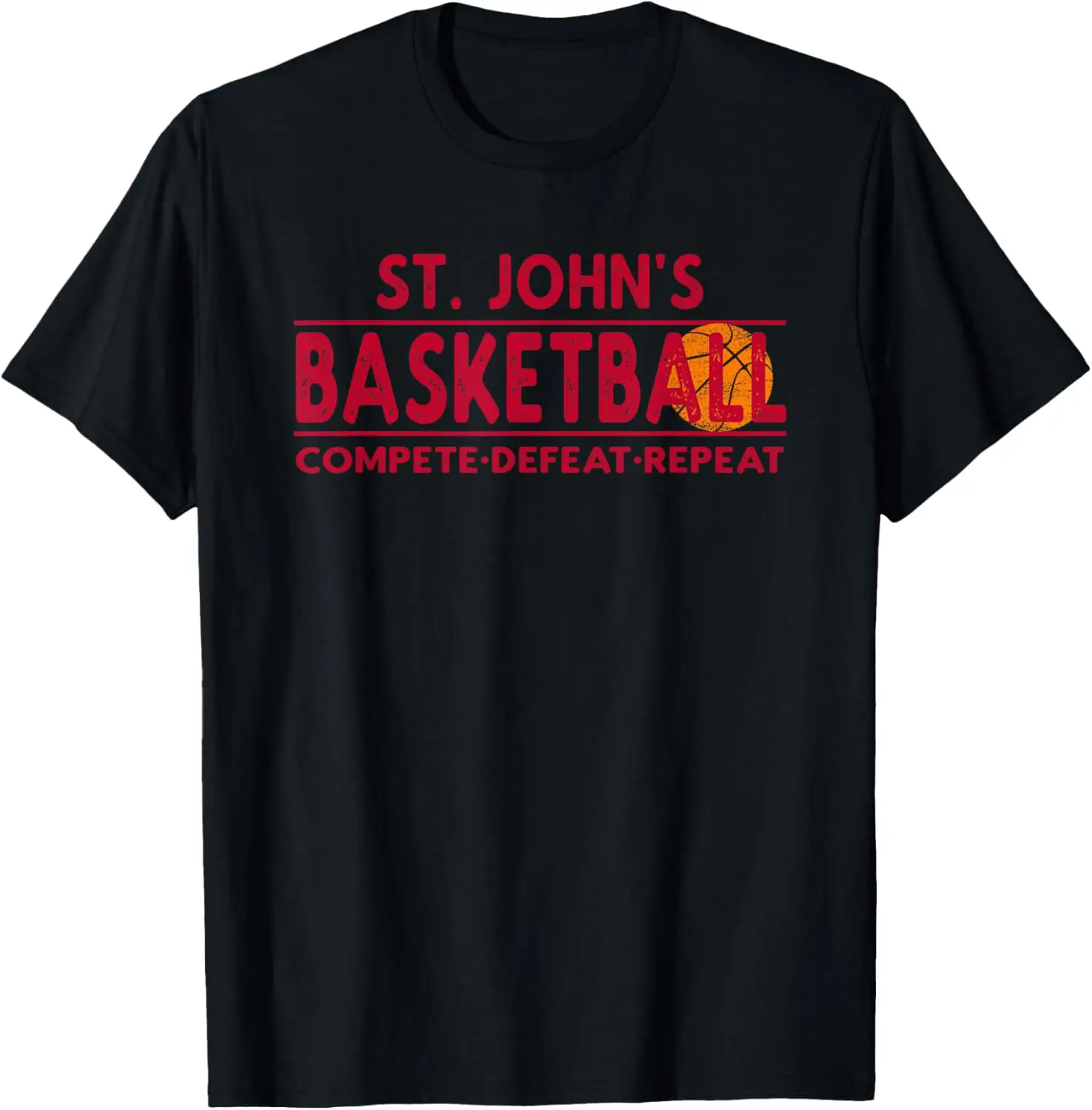 St. John's Basketball - Compete Defeat Repeat T-Shirt