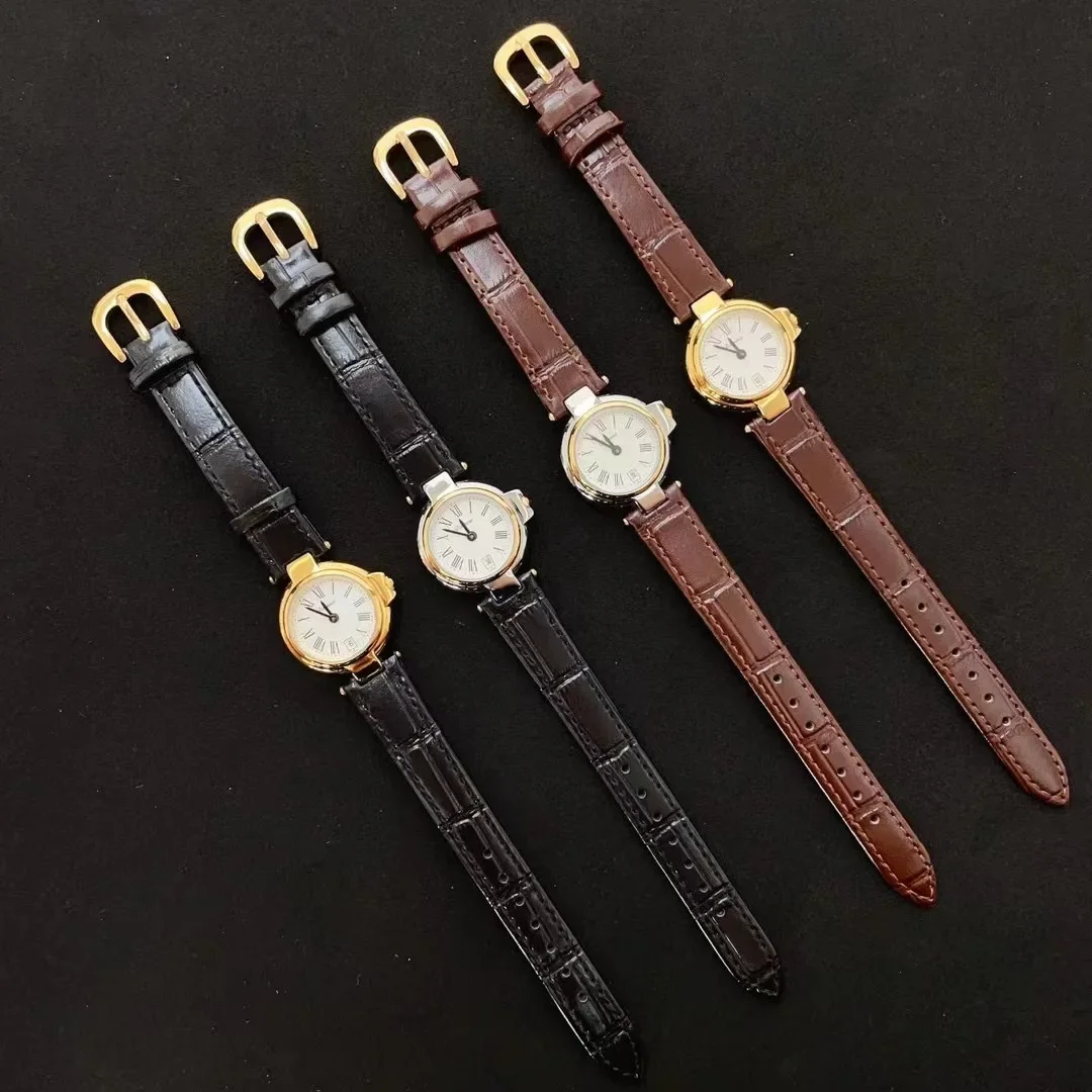 Women Quartz Watch Luxury Roman Numerals Number Dial Orologio Gold Sliver Reloj Leather Strap Female Clock Ladies Wristwatch