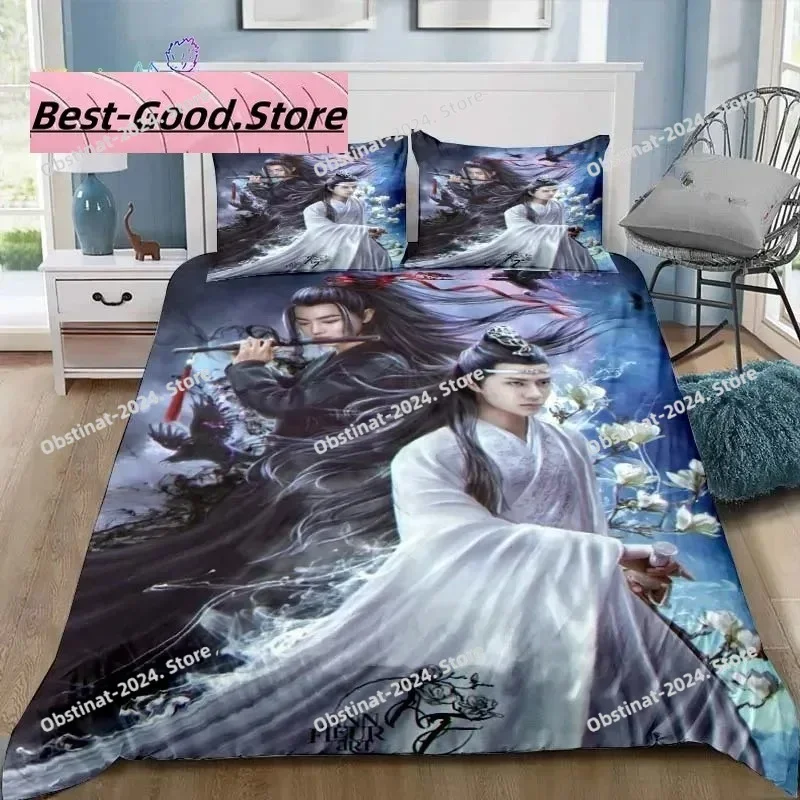Drama The Untamed Xiao Zhan Wang Yi Bo Bedding Set Single Twin Full Queen King Size Bed Set Adult Kid Bedroom Bedding Gift
