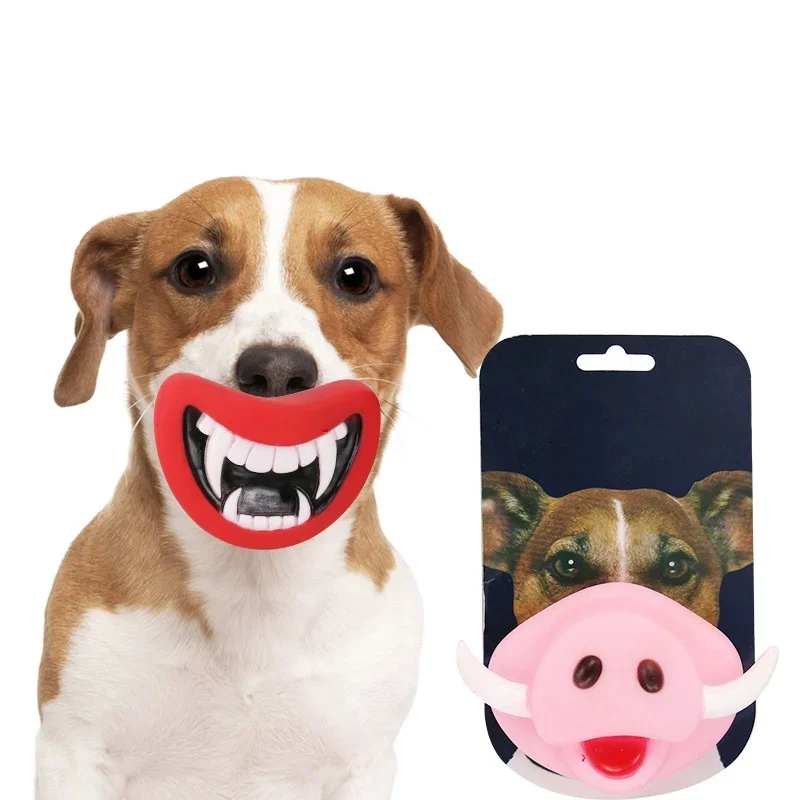 Dog Toys Molar Durable Safe Funny Squeak Dog Toys Devil\'s Lip Sound Dog Playing Chewing Puppy Make Your Dog Chewing Happy