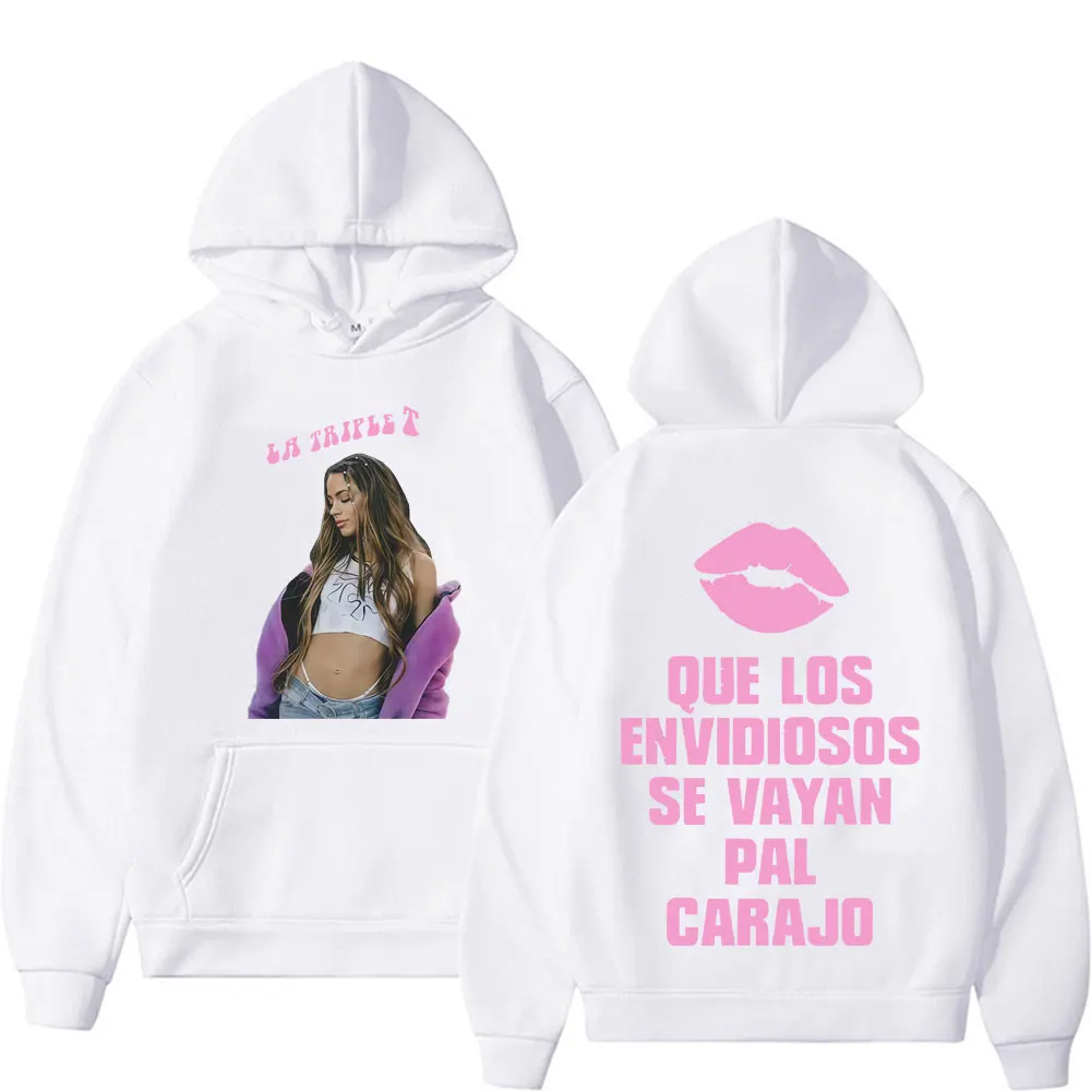 Singer Tini Stoessel بلوزات مطبوعة على الوجهين للرجال والنساء Harajuku سترات جمالية بأكمام طويلة مع قلنسوة كبيرة الحجم ملابس الشارع #6