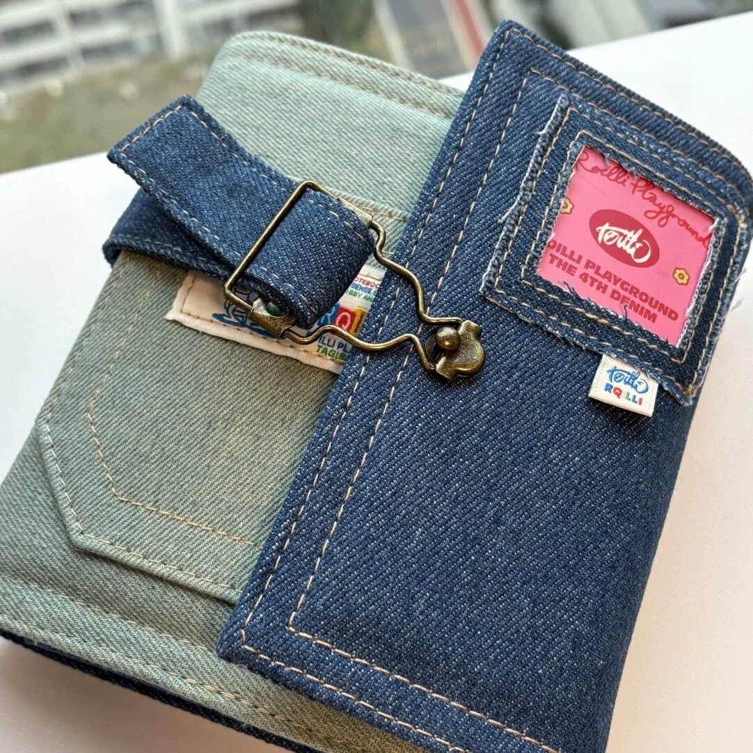 Retro Photo Album Denim Family Photo Albums Binder Detachable 3-inch Small Card Instax Photos Storage Album Inserted Albums Gift