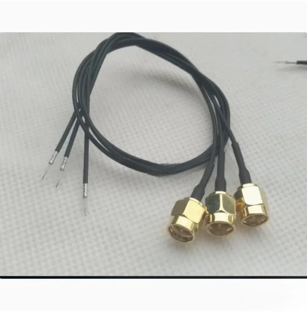 RF SMA-J Male Single Head Signal Test Wire Soft Double Silver Plated RG1.37 High Frequency Wire