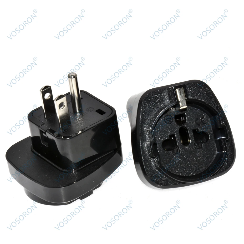 EU franch germany to USA Japan canada Philippines Thailand Grounded US Type B Wall cable Plug Travel Adapter Outlet