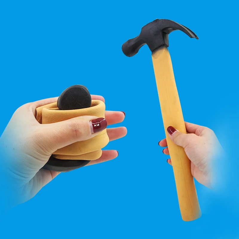 Funny Prank Hammer Soft Realistic Brown Rubber Mallet Humorous Novelty Tool For Pranks And Entertainment Funny Prank Gifts Toy