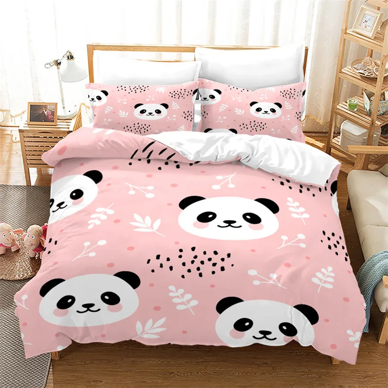 

Cute Cartoon Panda Bedding Set Funny Panda Duvet Cover Set Comforter Cover Twin Full King Size For Adult Teen Kids Bedroom Decor