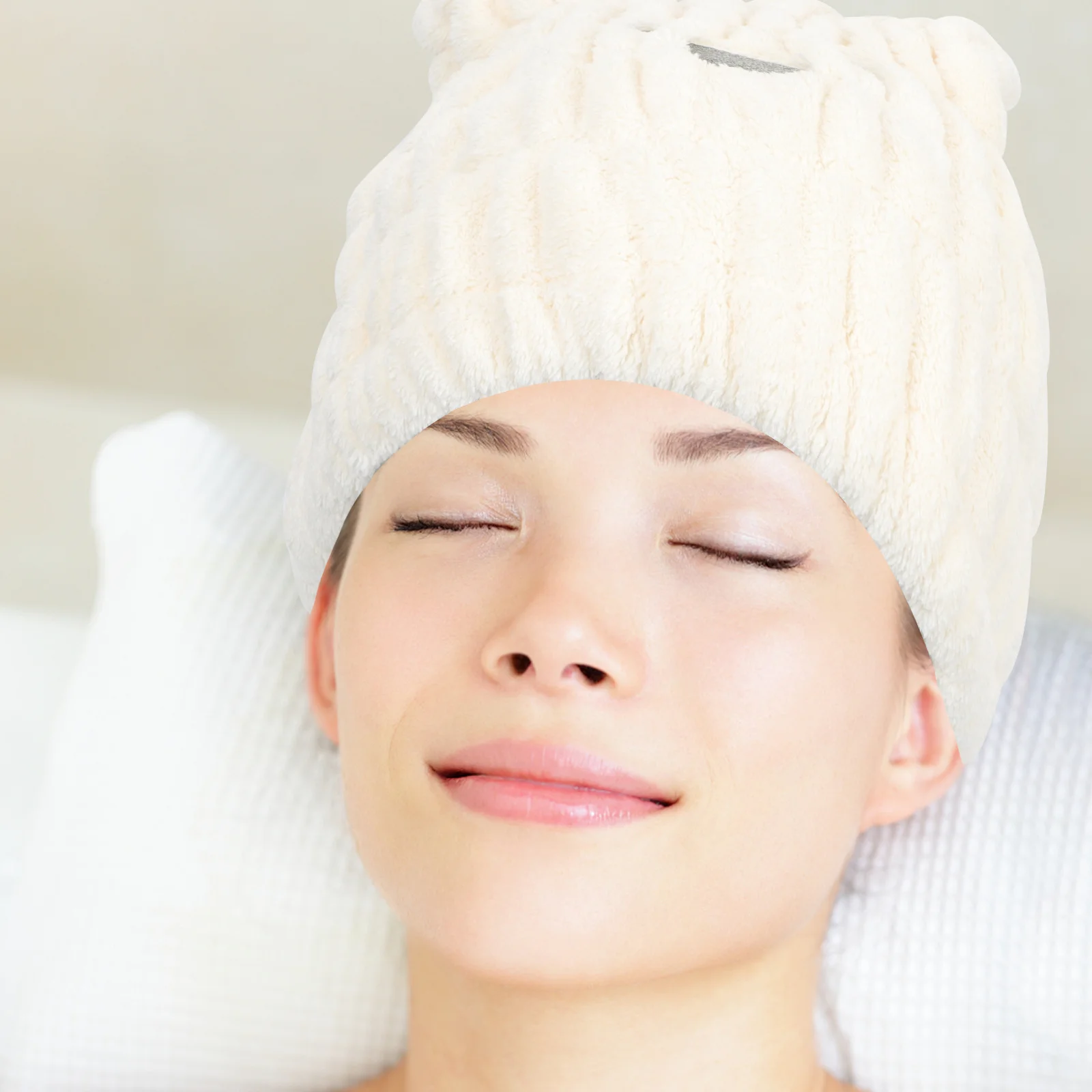 2Pcs Rabbit Pattern Hair Drying Caps Absorbent Fast Dry Hair Towels Soft Elastic Bathing Hats Comfortable Shower Caps for Women