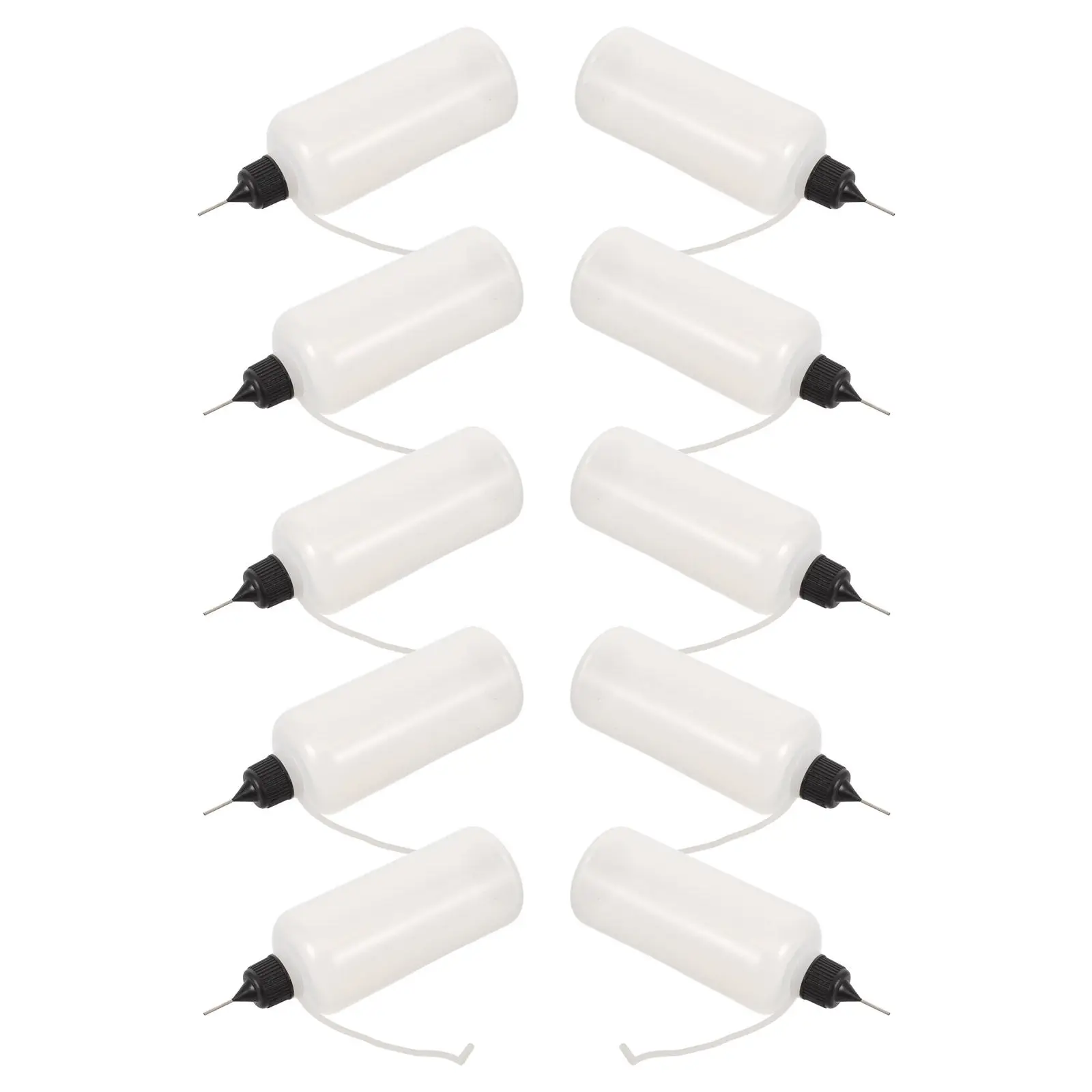 10Pcs Quilling Glue Bottle Large Capacity 100Ml Fine Tip Applicator Plastic Squeeze Bottles for Paper Craft DIY Precision Glue