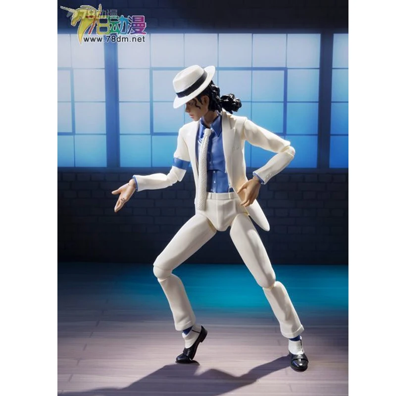 Bandai Original y genuino SHF serie de artistas de la realidad MICHAEL JACKSON figuras de acción de juguete para niños niñas niños regalo de bestia en Stock