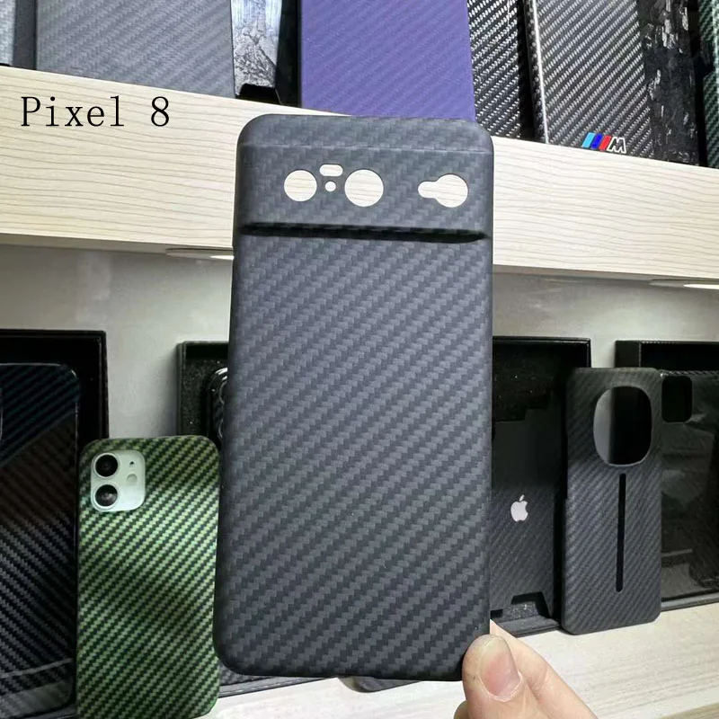 Case for Google Pixel 8 & 8 Pro Ultrathin Real Carbon Aramid Fiber Anti-explosion Mobile Phone Protective Cover Protection Shell