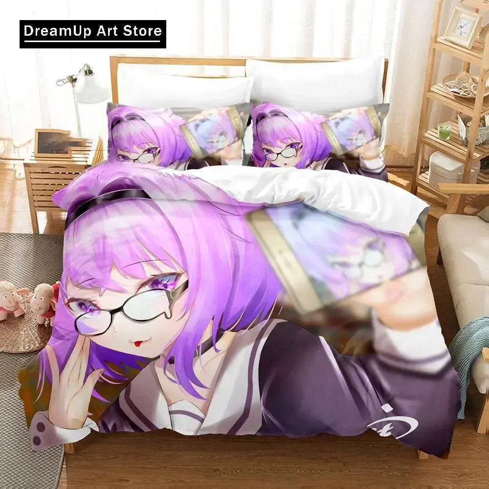 

3d Print Anime Nekomata Okayu Bedding Set Boys Girls Twin Queen Size Duvet Cover Pillowcase Bed Kids Adult Fashion Home Textiles
