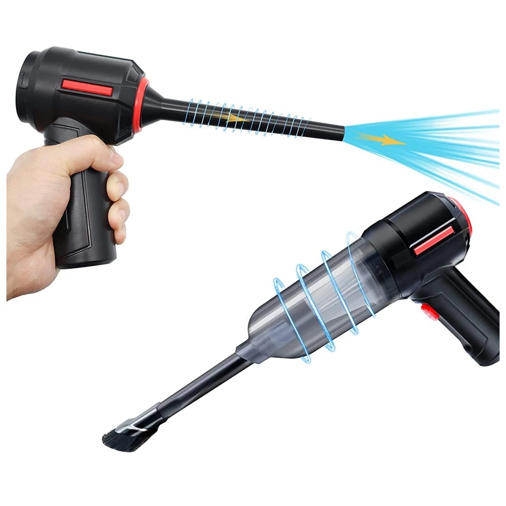 3-In-1 Computer Vacuum, Compressed Air Duster Blower, Portable Handheld Vacuum Cleaner Cordless Rechargeable