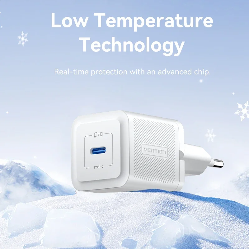 Vention GaN 20W Charger Fast USB Type C Charger USB C PD3.0 QC3.0 Quick Charging For iPhone 15 14 13 Mobile Phone PD Charger