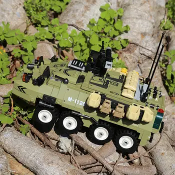 DIY M1126運送士兵裝甲車積木二戰德國士兵軍事裝甲坦克模型組裝積木玩具 10 最佳銷售 樂高二戰德國士兵 - №5