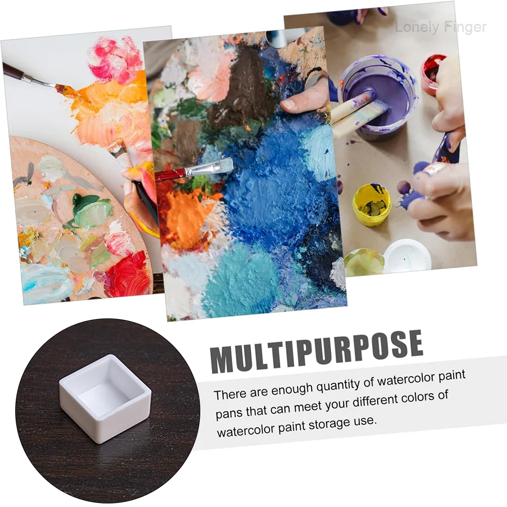 50/100 قطعة من المقالي المائية الفارغة - مقالي مربعة صغيرة سعة 0.5 مل للوحات السفر وتخزين طلاء العينات ومجموعات الألوان المائية ذاتية الصنع #5