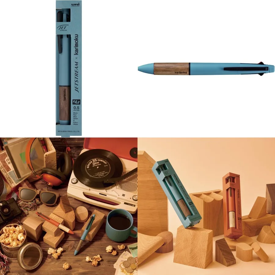 

Многофункциональная ручка Jet Stream Karimoku 41, 0,5, стальная синяя для офиса и школы, прецизионный металлический наконечник, гладкое письмо, прочный де