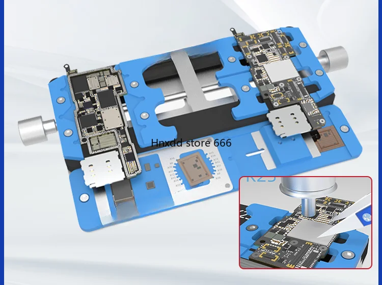 With dual axis high temperature mobile phone main board fixture universal chip positioning table