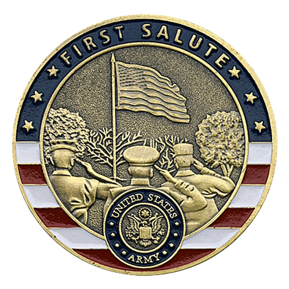 Primera salud Estados Unidos nueva recrutamiento moneda de recuerdo chapada en cobre juramento de monedas de colección de oficina