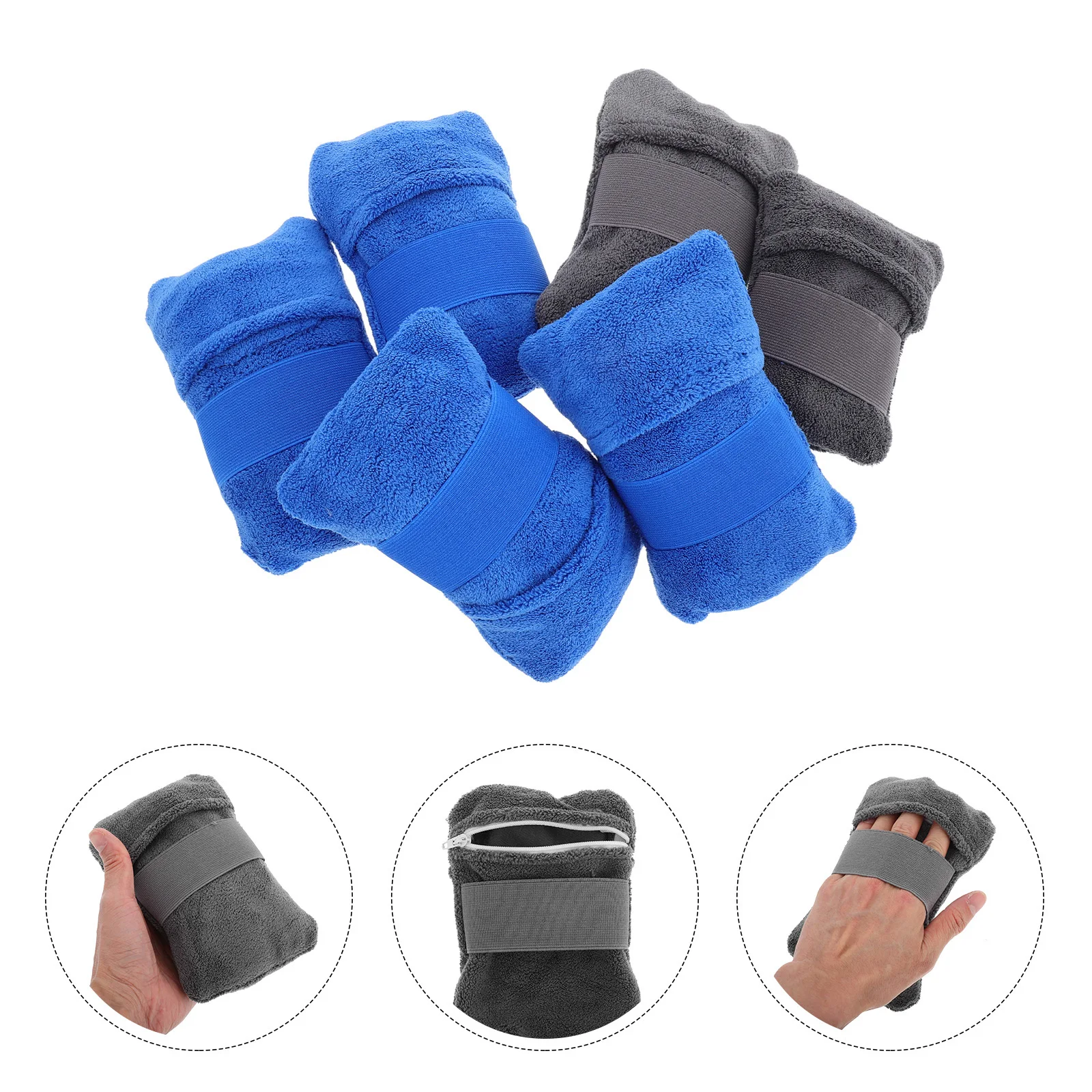 

6Pcs Sand Removal Mitt and Portable Bag Beach Day Accessories Sand Cleaner Gloves Vacation Must Haves Beach Must Haves
