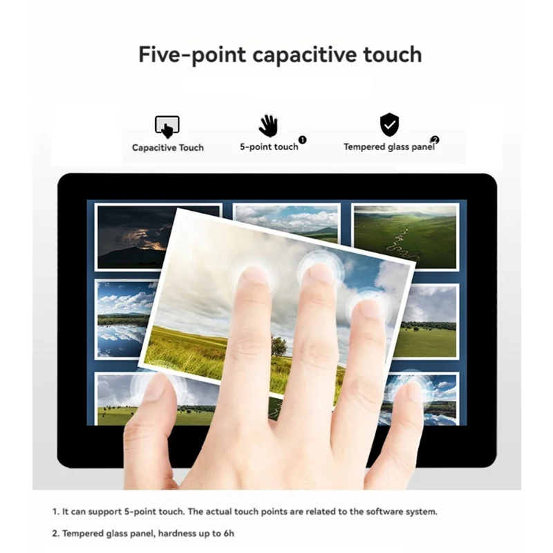 

-A96P 5Inch Capacitive Touch Screen IPS 1024X600 HD -Compatible For Raspberry Pi/Jetson Series Motherboard/PC Screen