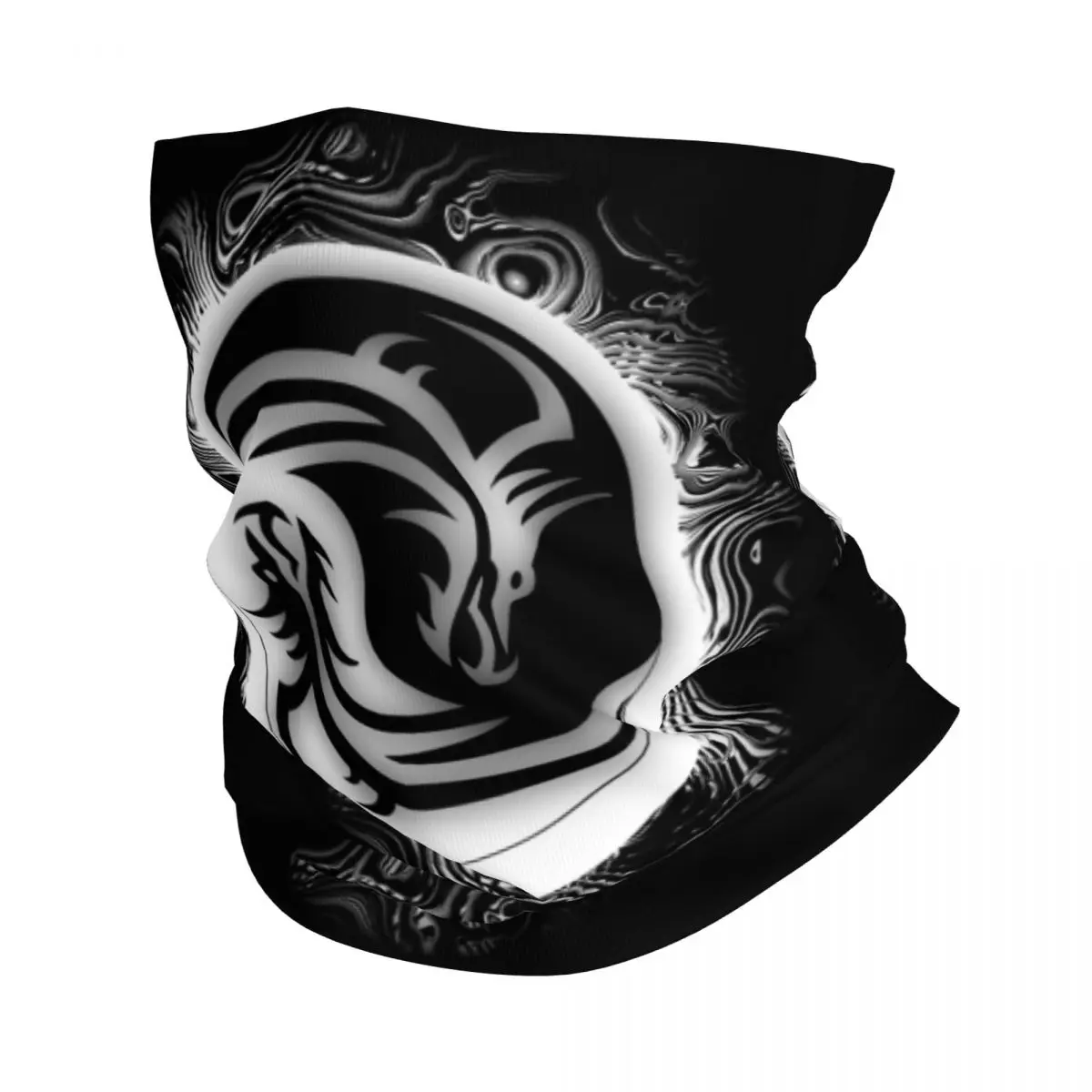 Yin Yang Dragons Black And White Bandana Neck Gaiter for Hiking Cycling Men Women Wrap Scarf Chinese Philosophy Headband Warmer