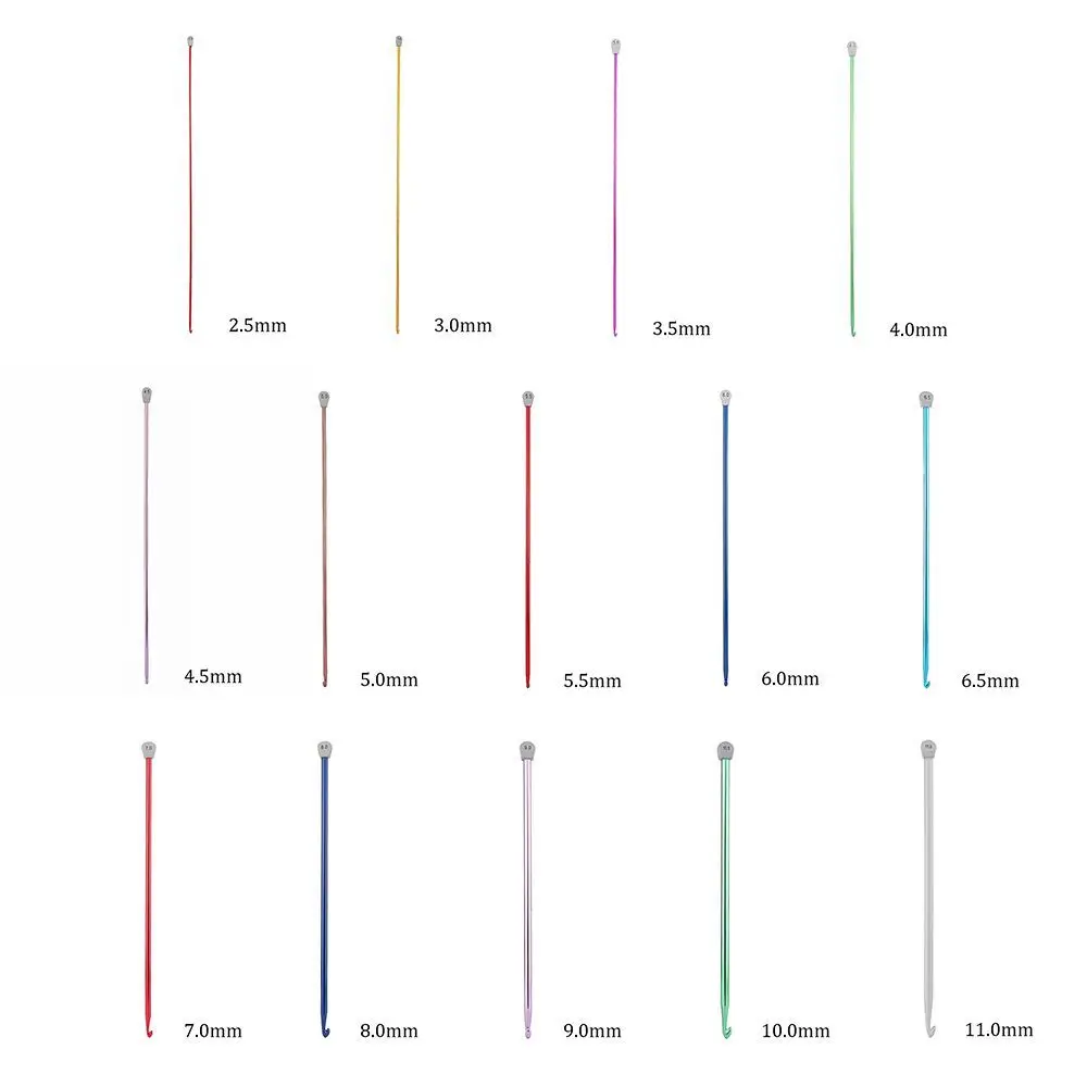 2.5mm-11mm Tunisian Afghan Sweater Scarf Weaving Tool Knitting Needle Crochet Hooks