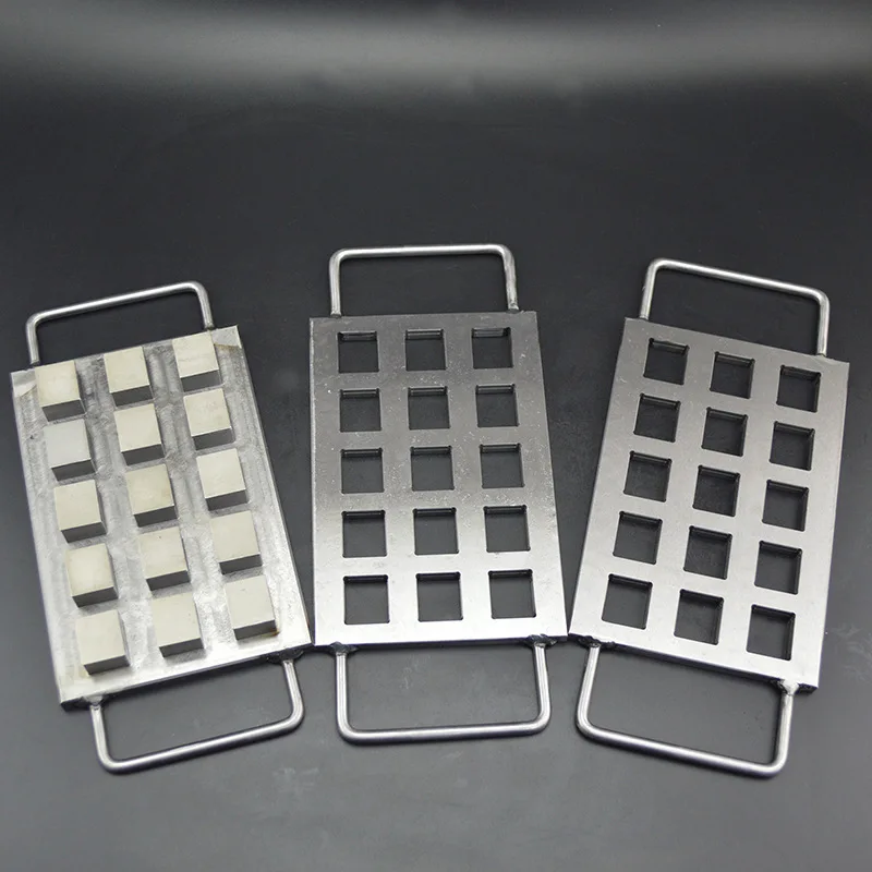 12 hole pressing mold eye shadow cake aluminum plate iron auxiliary mold porous multi-shape solid powder pressing abrasive tool