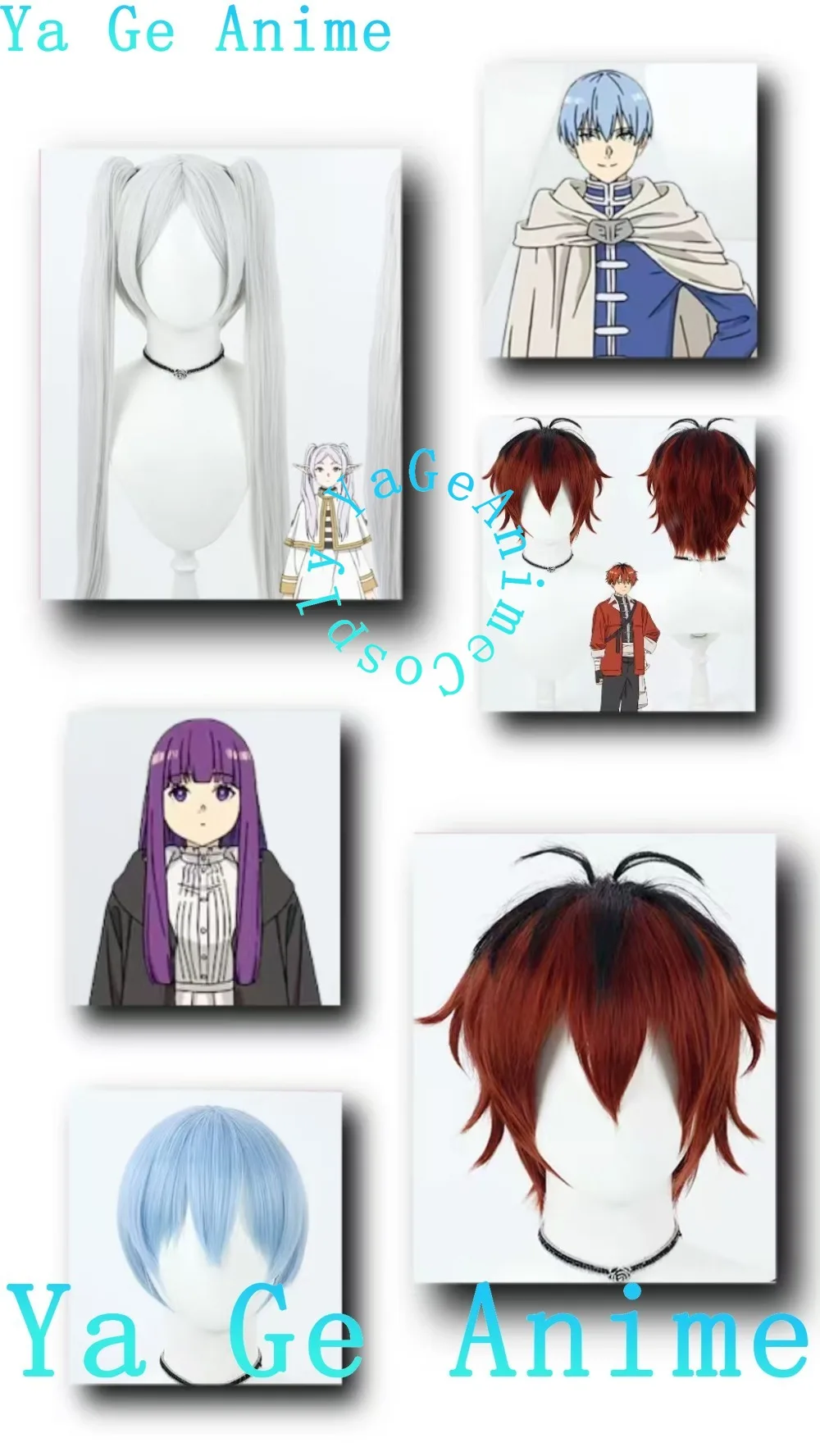 

Beyond Journey's End Cosplay Wig Himmel Stark Fern Frieren Multi-Character Anime Role Play Expo Costume Hair