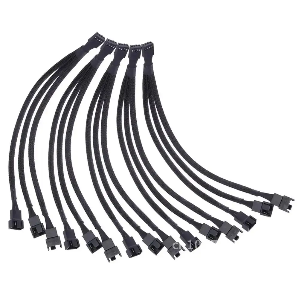 

Practical Accessories 4 Pin Extension Cable Motherboard Office 1 To 3 Ways Splitter Sleeved Connector CPU PWM Fan Tinned Copper