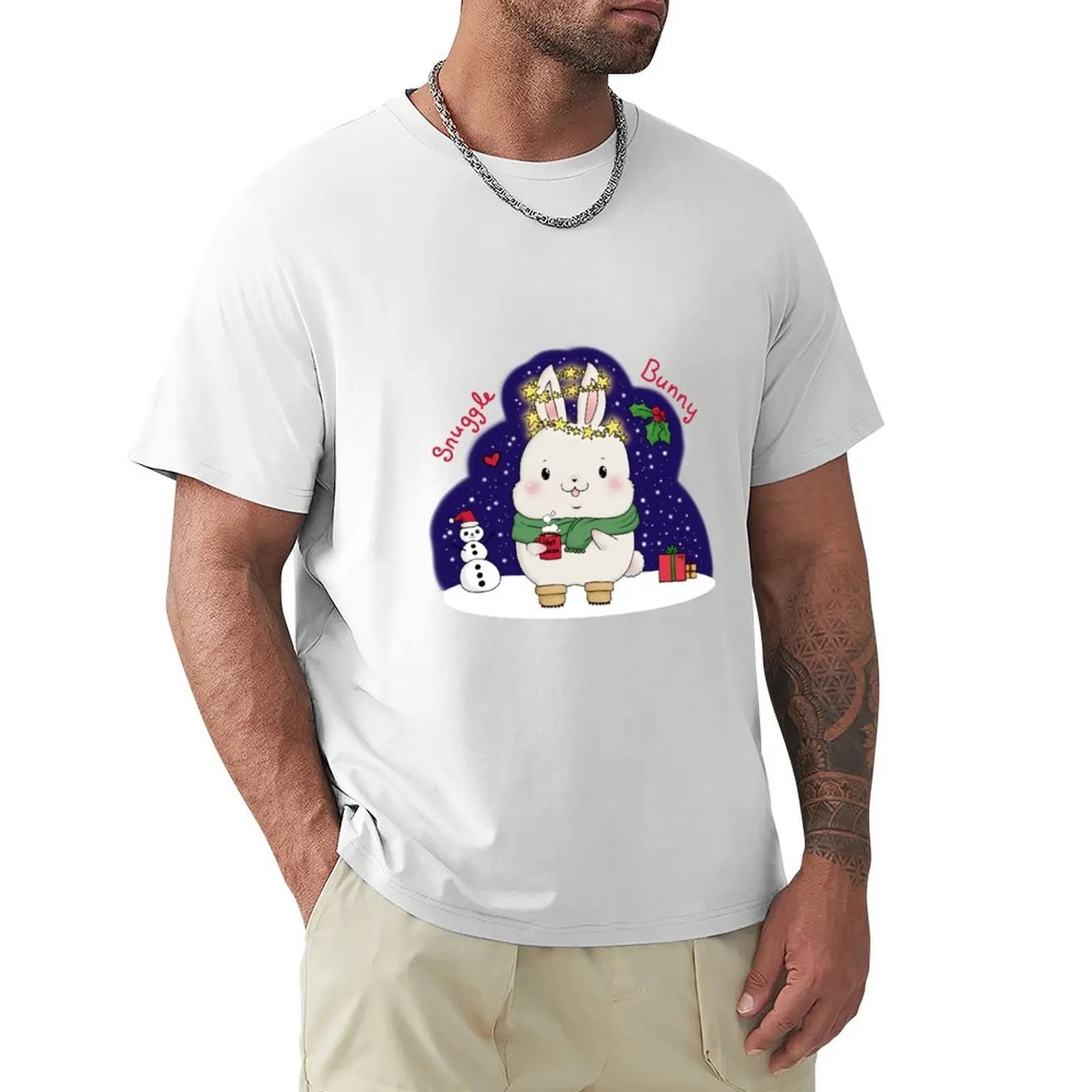 Winter Holiday Snuggle Bunny T-Shirt blanks graphics fruit of the loom mens t shirts